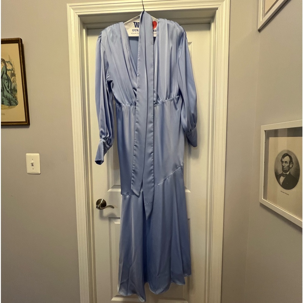 Beautiful satin periwinkle dress